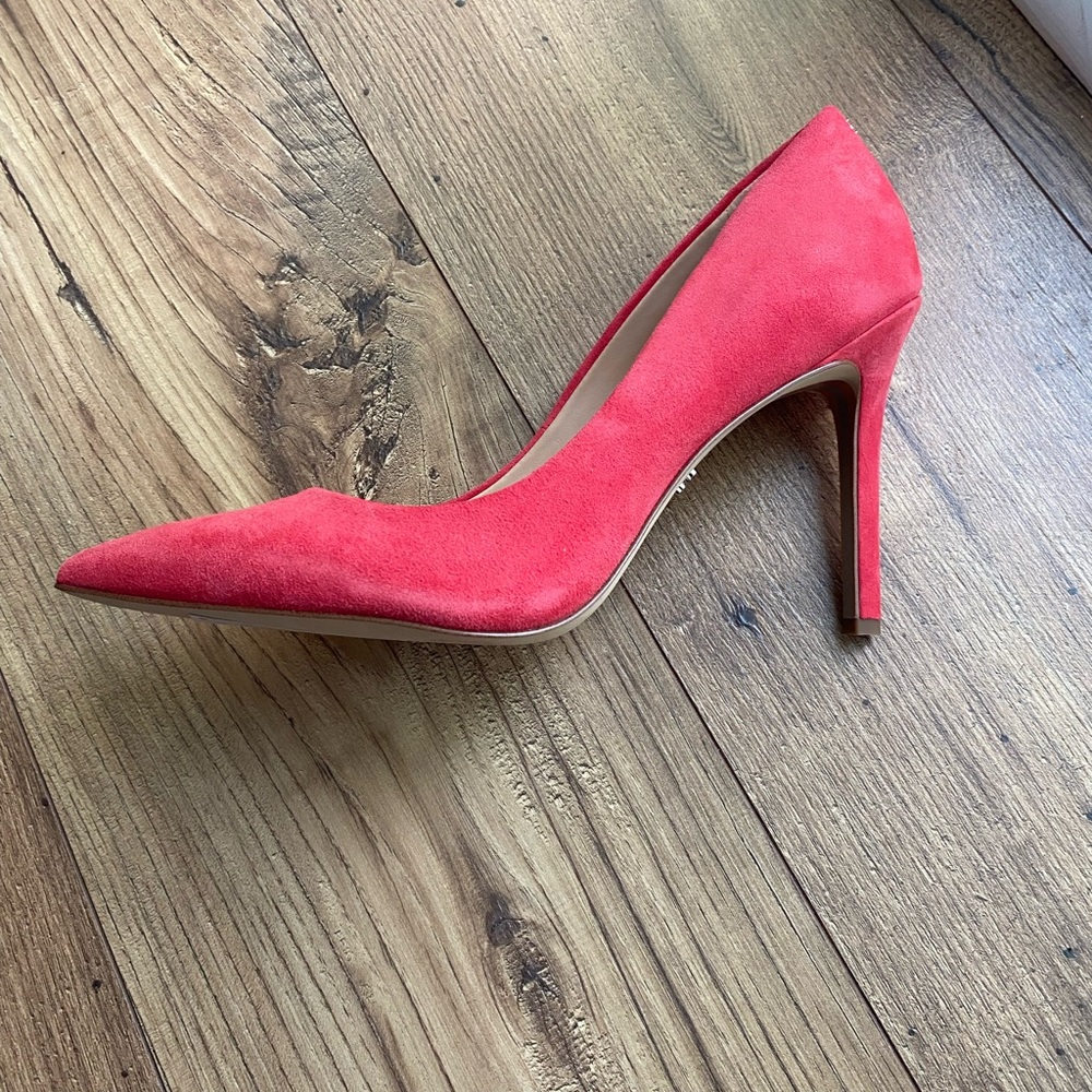 Sam Edelman Pink Coral Suede Pointed-Toe Stiletto Pumps (Hazel) brand new - Picture 5 of 6